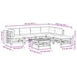 vidaXL 7 Piece Wood Garden Lounge Set in Beige