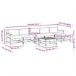 vidaXL 7 Piece Wood Garden Lounge Set in Beige
