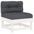 vidaXL 6 Piece Wood Large Garden Lounge Set in White