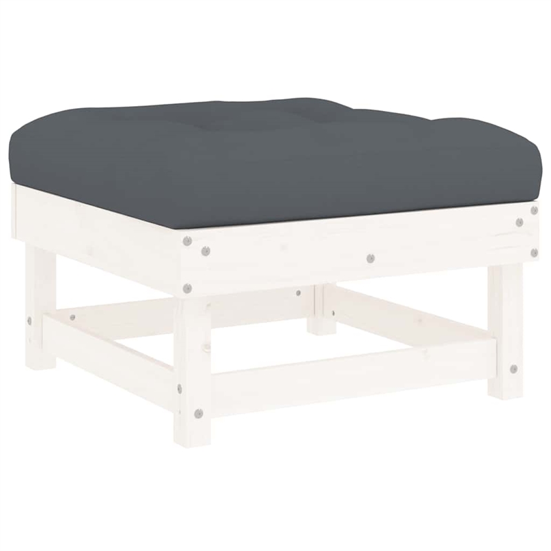 vidaXL 6 Piece Wood Large Garden Lounge Set in White