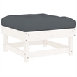 vidaXL 6 Piece Wood Large Garden Lounge Set in White
