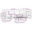 vidaXL 6 Piece Wood Large Garden Lounge Set in White