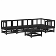 vidaXL 6 Piece Wood Small Garden Lounge Set in Black/Anthracite