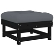 vidaXL 6 Piece Wood Small Garden Lounge Set in Black/Anthracite
