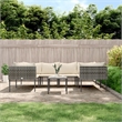 vidaXL 7 Piece Steel Garden Lounge Set in Gray/Beige
