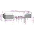 vidaXL 7 Piece Steel Garden Lounge Set in Gray/Beige