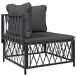 vidaXL 3 Piece Steel Garden Lounge Set in Anthracite