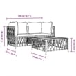 vidaXL 3 Piece Steel Garden Lounge Set in Anthracite