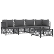 vidaXL 5 Piece Steel Garden Lounge Set in Anthracite