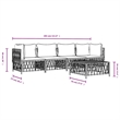 vidaXL 5 Piece Steel Garden Lounge Set in Anthracite