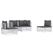 vidaXL Steel Garden Lounge Set in White