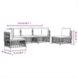 vidaXL 5 Piece Steel Garden Lounge Set in Anthracite