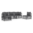 vidaXL 5 Piece Steel Garden Lounge Set in Anthracite