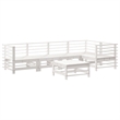 vidaXL 6 Piece Wood Large Garden Lounge Set in White