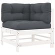 vidaXL 6 Piece Wood Large Garden Lounge Set in White