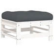 vidaXL 6 Piece Wood Large Garden Lounge Set in White