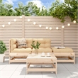 vidaXL 4 Piece Wood Garden Lounge Set in Beige