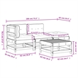 vidaXL 4 Piece Wood Garden Lounge Set in Beige