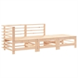 vidaXL 3 Piece Wood Medium Garden Lounge Set in Beige