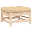 vidaXL 3 Piece Wood Medium Garden Lounge Set in Beige