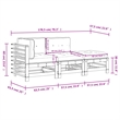 vidaXL 3 Piece Wood Medium Garden Lounge Set in Beige