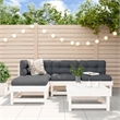 vidaXL Wood Garden Lounge Set in White/Anthracite