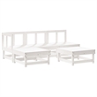 vidaXL Wood Garden Lounge Set in White/Anthracite