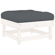 vidaXL Wood Garden Lounge Set in White/Anthracite