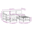 vidaXL 5 Piece Wood Garden Lounge Set in White/Anthracite
