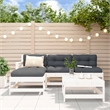 vidaXL 5 Piece Wood Garden Lounge Set in White/Anthracite