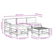 vidaXL 5 Piece Wood Garden Lounge Set in White/Anthracite