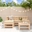 vidaXL 5 Piece Wood Medium Garden Lounge Set in Beige