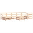 vidaXL 8 Piece Wood Garden Lounge Set in Natural/Beige