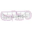 vidaXL 8 Piece Wood Garden Lounge Set in Natural/Beige