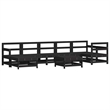 vidaXL 8 Piece Wood Garden Lounge Set in Black