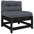 vidaXL 8 Piece Wood Garden Lounge Set in Black