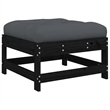 vidaXL 8 Piece Wood Garden Lounge Set in Black