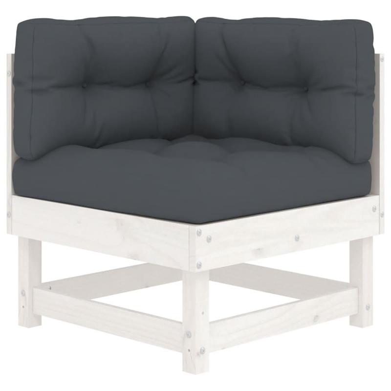 vidaXL 6 Piece Wood Garden Lounge Set in White