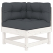 vidaXL 6 Piece Wood Garden Lounge Set in White