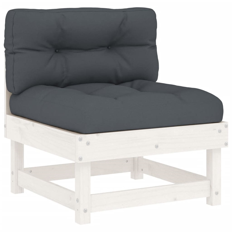 vidaXL 6 Piece Wood Garden Lounge Set in White