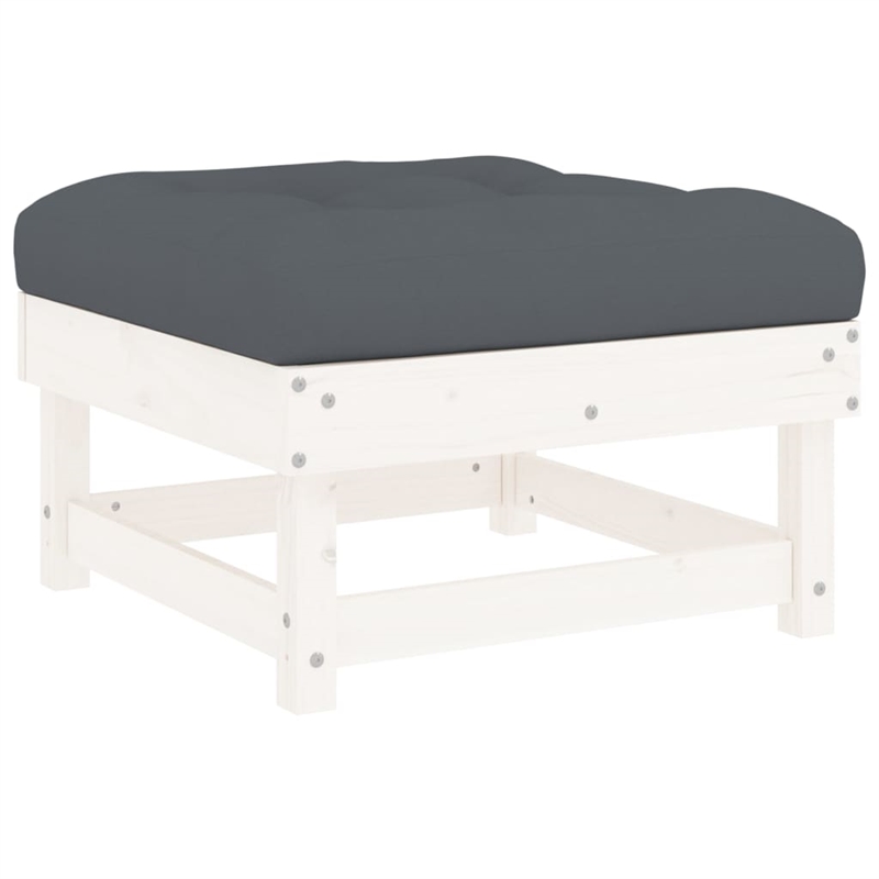 vidaXL 6 Piece Wood Garden Lounge Set in White