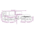 vidaXL 6 Piece Wood Garden Lounge Set in White