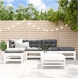 vidaXL 6 Piece Wood Small Garden Lounge Set in White