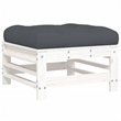 vidaXL 6 Piece Wood Small Garden Lounge Set in White