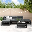 vidaXL 6 Piece Wood Garden Lounge Set in Black
