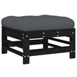 vidaXL 6 Piece Wood Garden Lounge Set in Black
