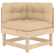 vidaXL 7 Piece Wood Garden Lounge Set in Natural/Beige