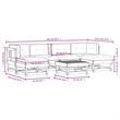 vidaXL 7 Piece Wood Garden Lounge Set in Natural/Beige