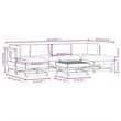 vidaXL 7 Piece Wood Garden Lounge Set in White/Anthracite