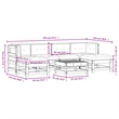 vidaXL 7 Piece Wood Garden Lounge Set in Beige